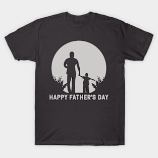 Father's Day Silhouette Tee - Distressed "Happy Father's Day" Shirt, Perfect Gift for Dad on His Special Day T-Shirt
